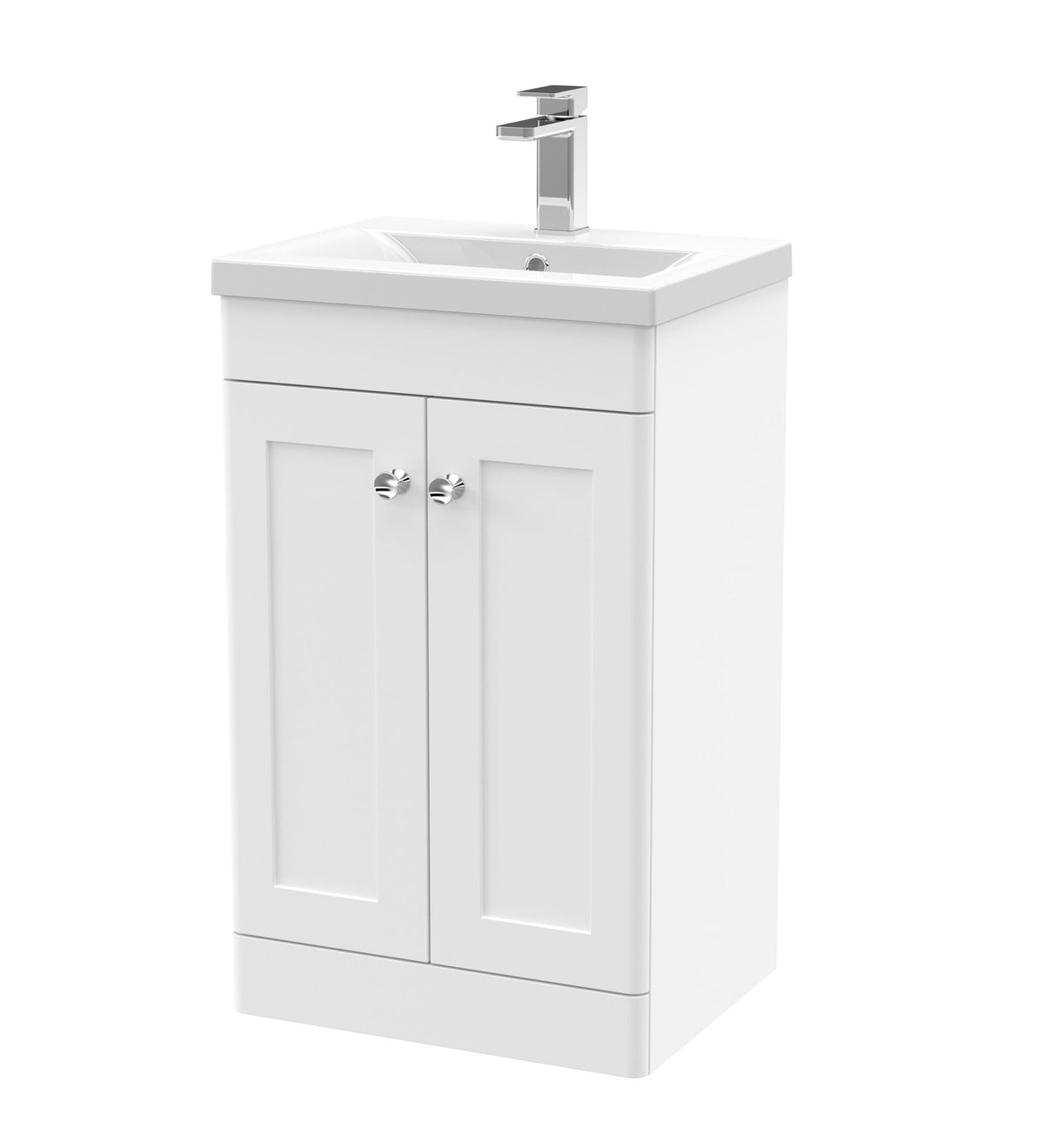 Nuie Classique 500mm 2 Door Floor Standing Vanity Unit With Mid-Edge Basin
