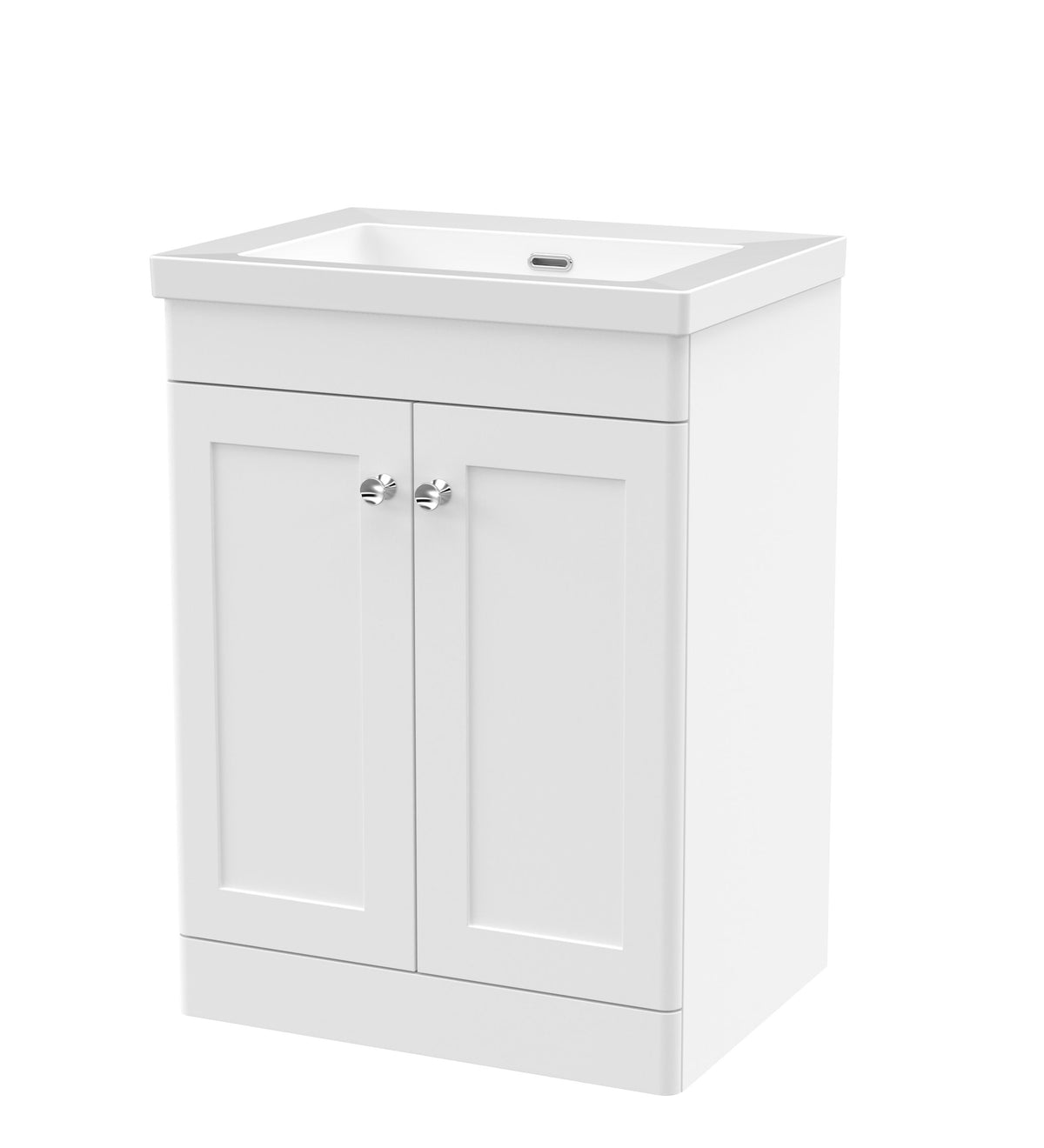 Nuie Classique 600mm 2 Door Floor Standing Vanity Unit With Fireclay Basin
