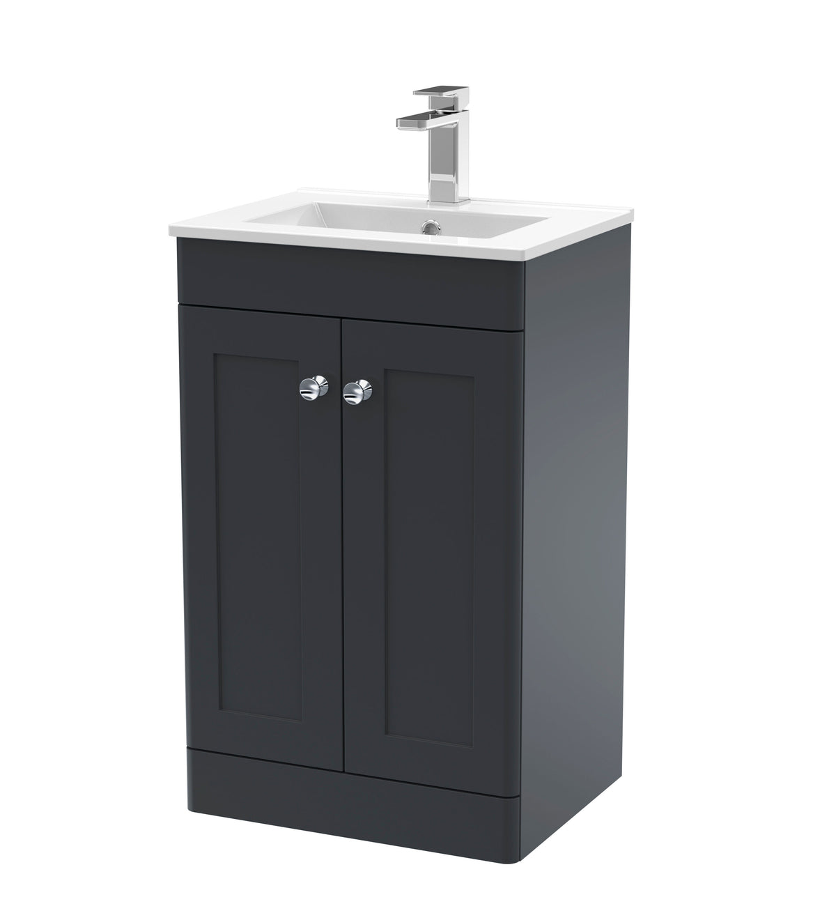 Nuie Classique 500mm 2 Door Floor Standing Vanity Unit With Minimalist Basin