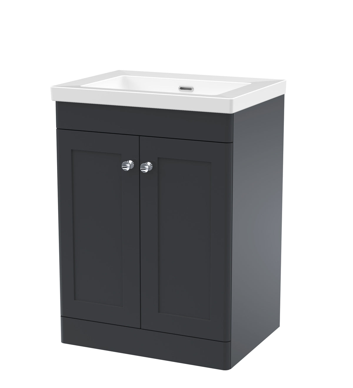 Nuie Classique 600mm 2 Door Floor Standing Vanity Unit With Fireclay Basin