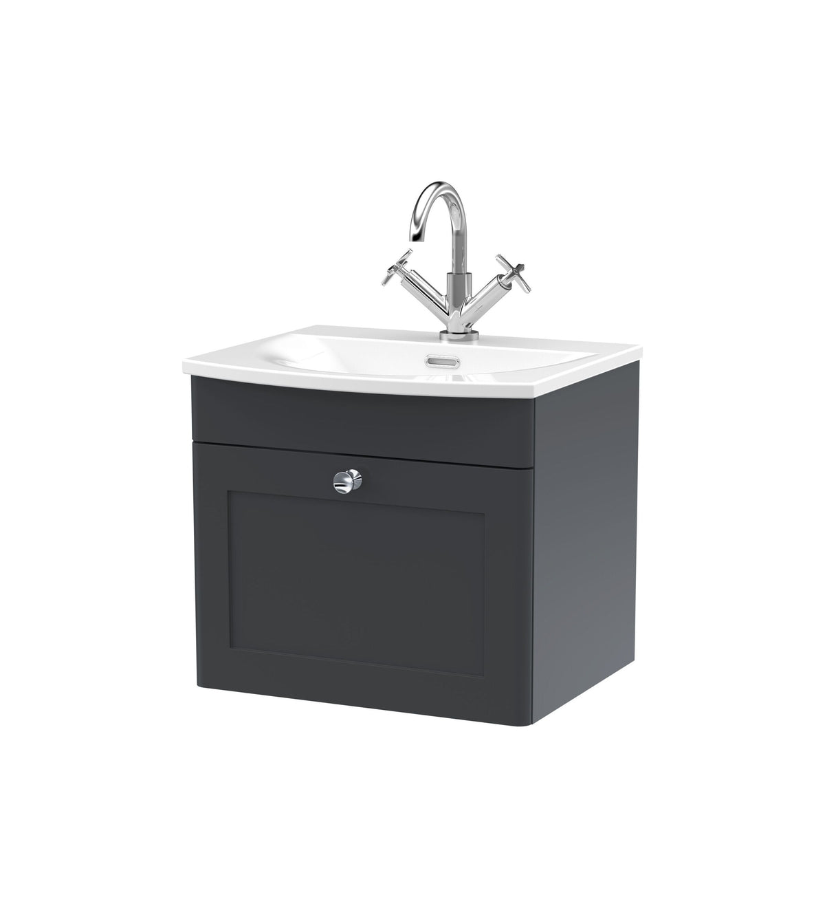 Nuie Classique 500mm 1 Drawer Wall Hung Vanity Unit With Basin