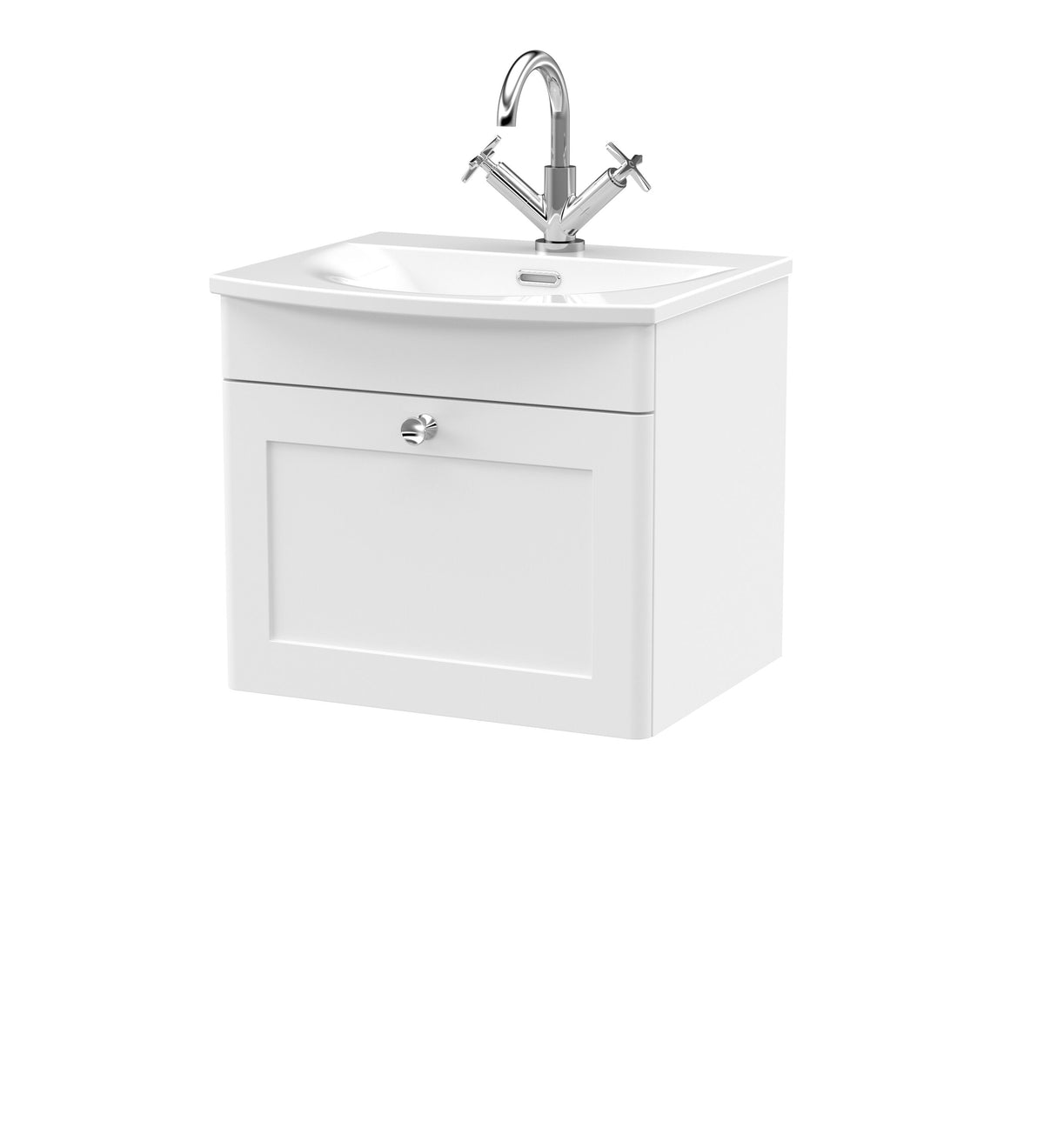 Nuie Classique 500mm 1 Drawer Wall Hung Vanity Unit With Basin