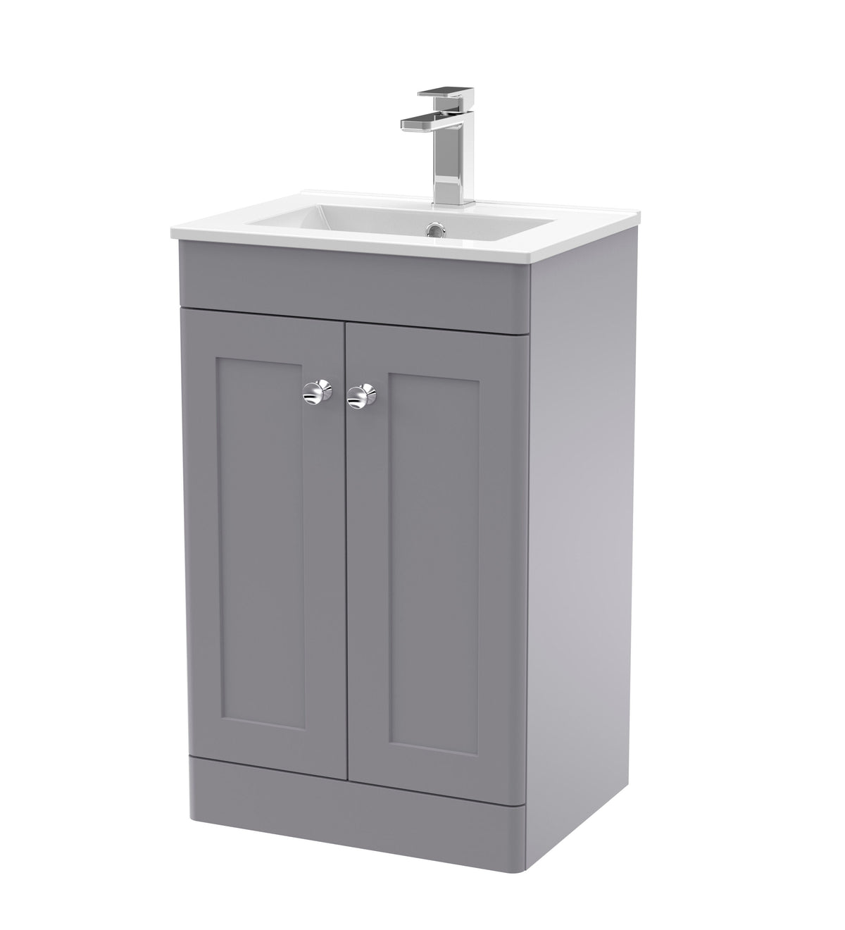 Nuie Classique 500mm 2 Door Floor Standing Vanity Unit With Minimalist Basin