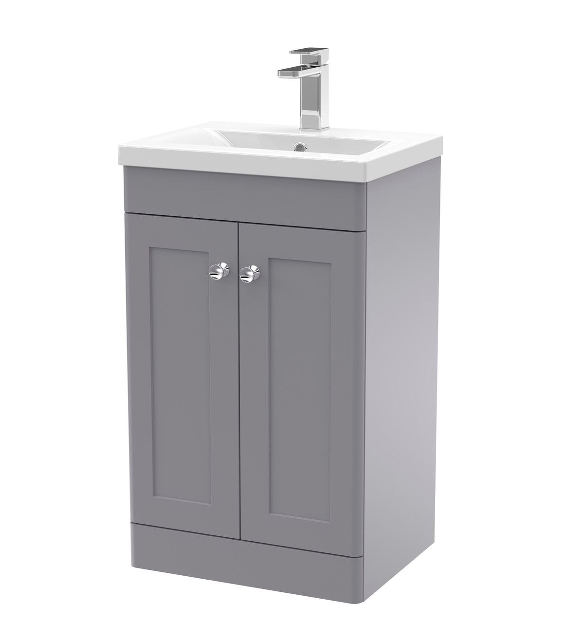 Nuie Classique 500mm 2 Door Floor Standing Vanity Unit With Mid-Edge Basin