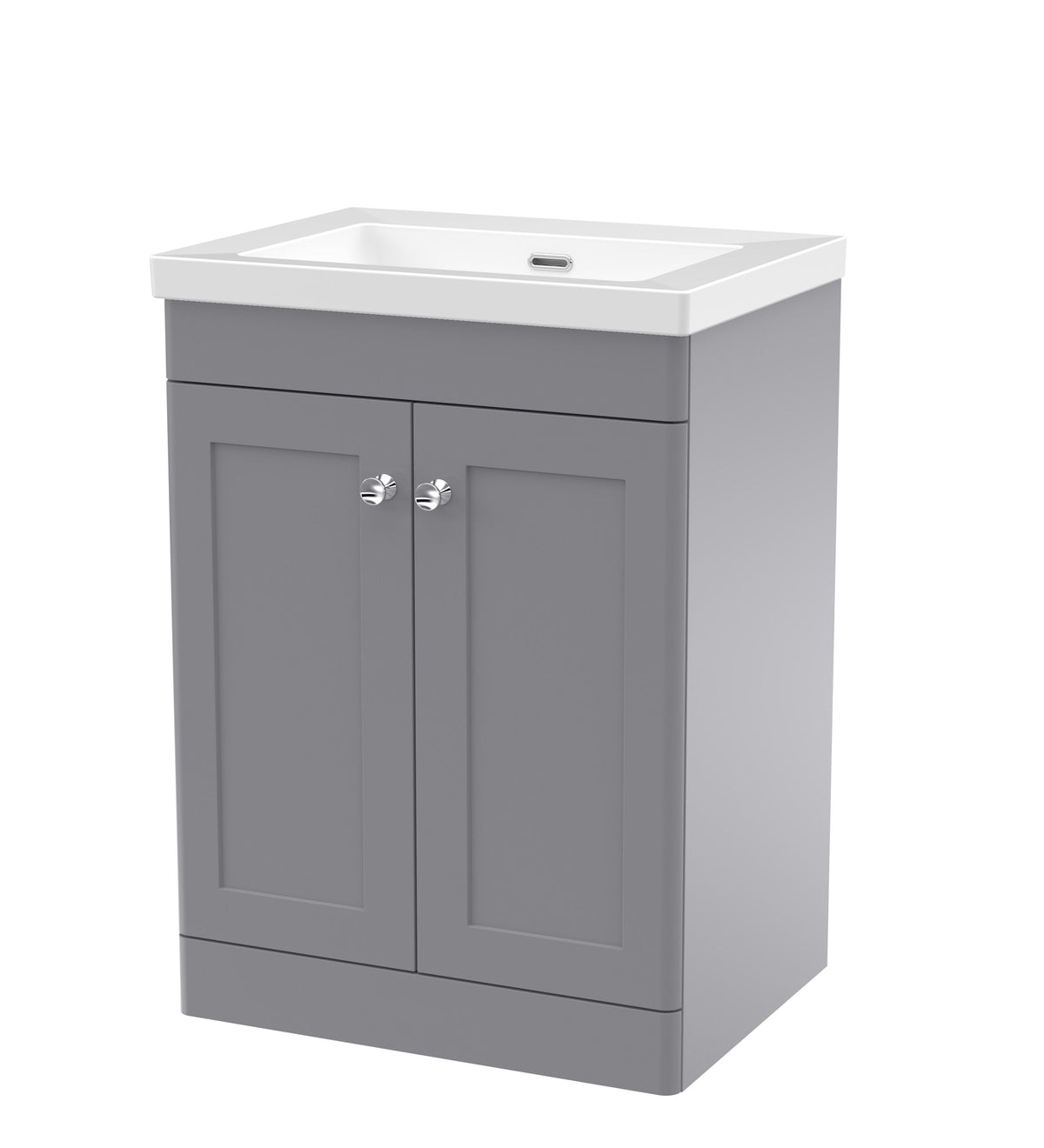 Nuie Classique 600mm 2 Door Floor Standing Vanity Unit With Fireclay Basin