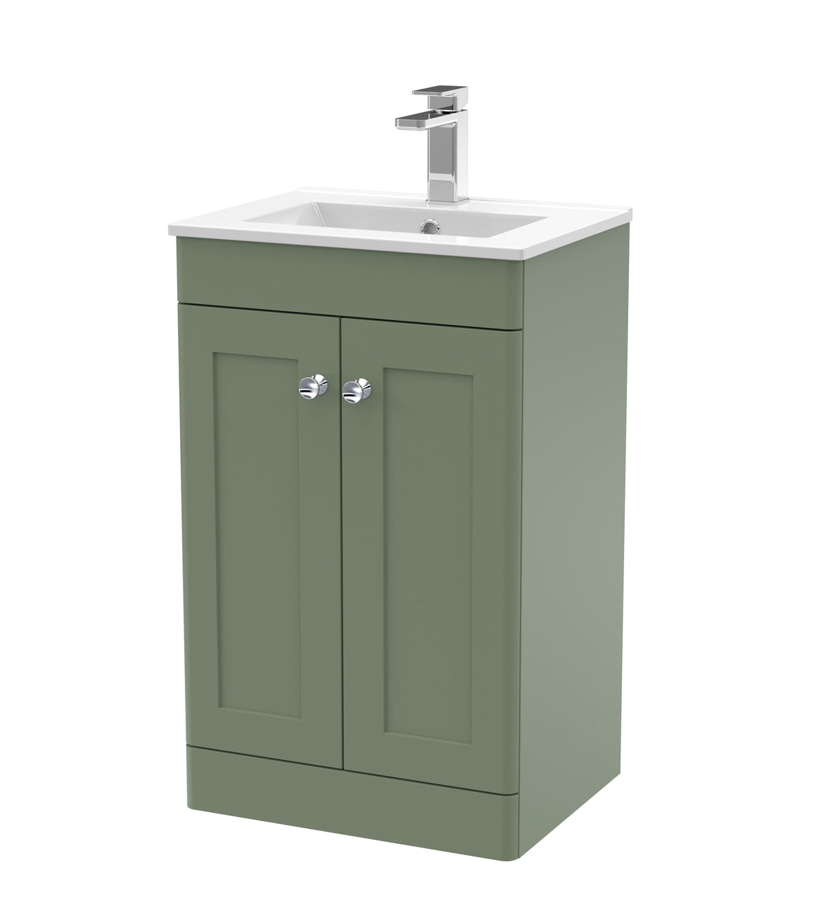 Nuie Classique 500mm 2 Door Floor Standing Vanity Unit With Minimalist Basin