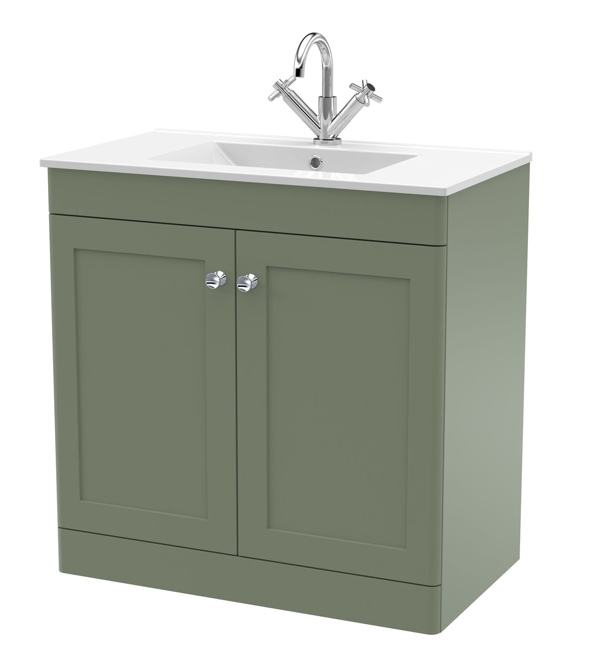 Nuie Classique 800mm 2 Door Floor Standing Vanity Unit With 1 Tap Hole Basin