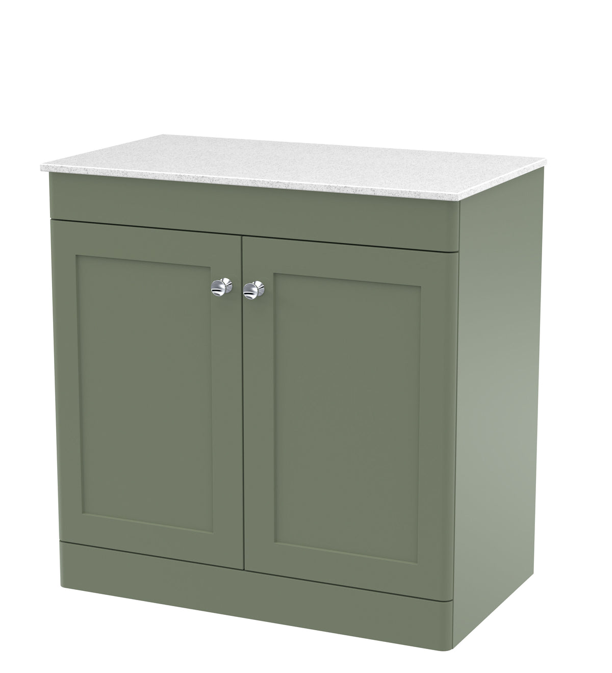 Nuie Classique 800mm 2 Door Floor Standing Vanity Unit With White Marble Worktop