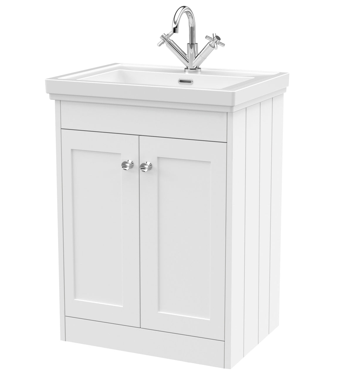 Old London Ashwick 600mm Floorstanding 2-Door Unit With Basin 1 Tap Hole