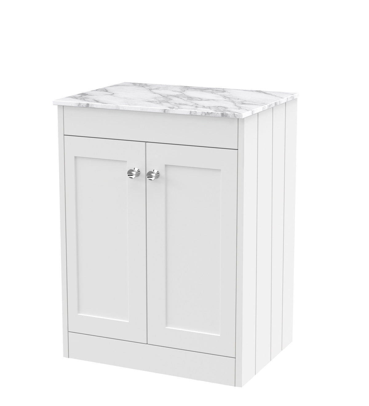 Old London Ashwick 600mm Floorstanding 2-Door Unit With Marble Top