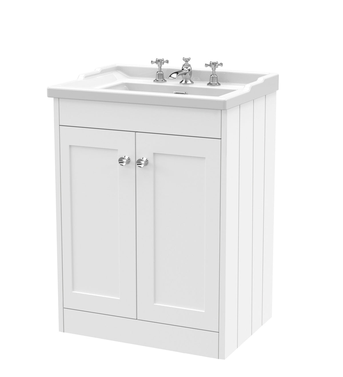Old London Ashwick 600mm Floorstanding 2-Door Unit With Basin 3 Tap Hole