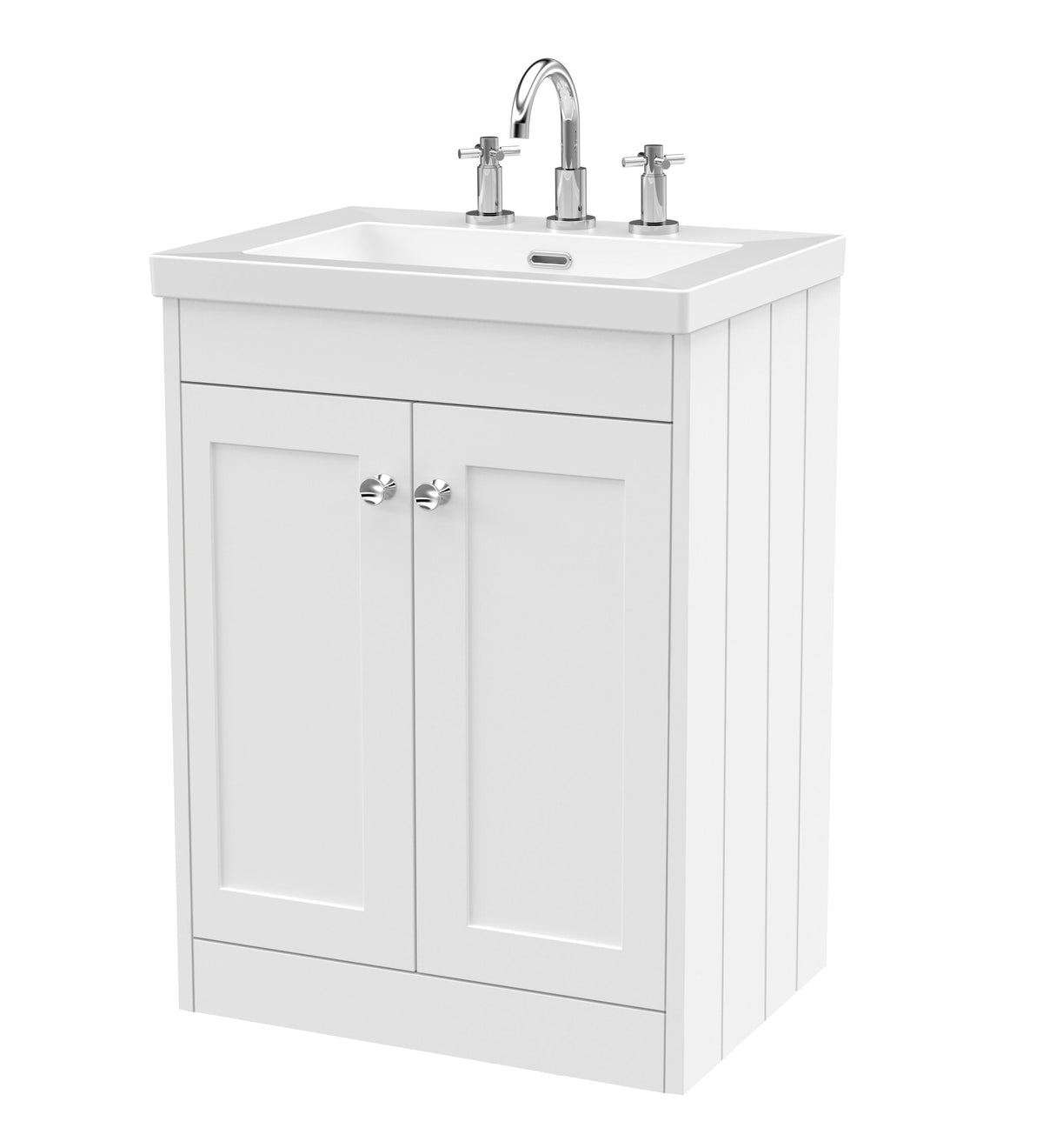 Old London Ashwick 600mm Floorstanding 2-Door Unit With Basin 3 Tap Hole