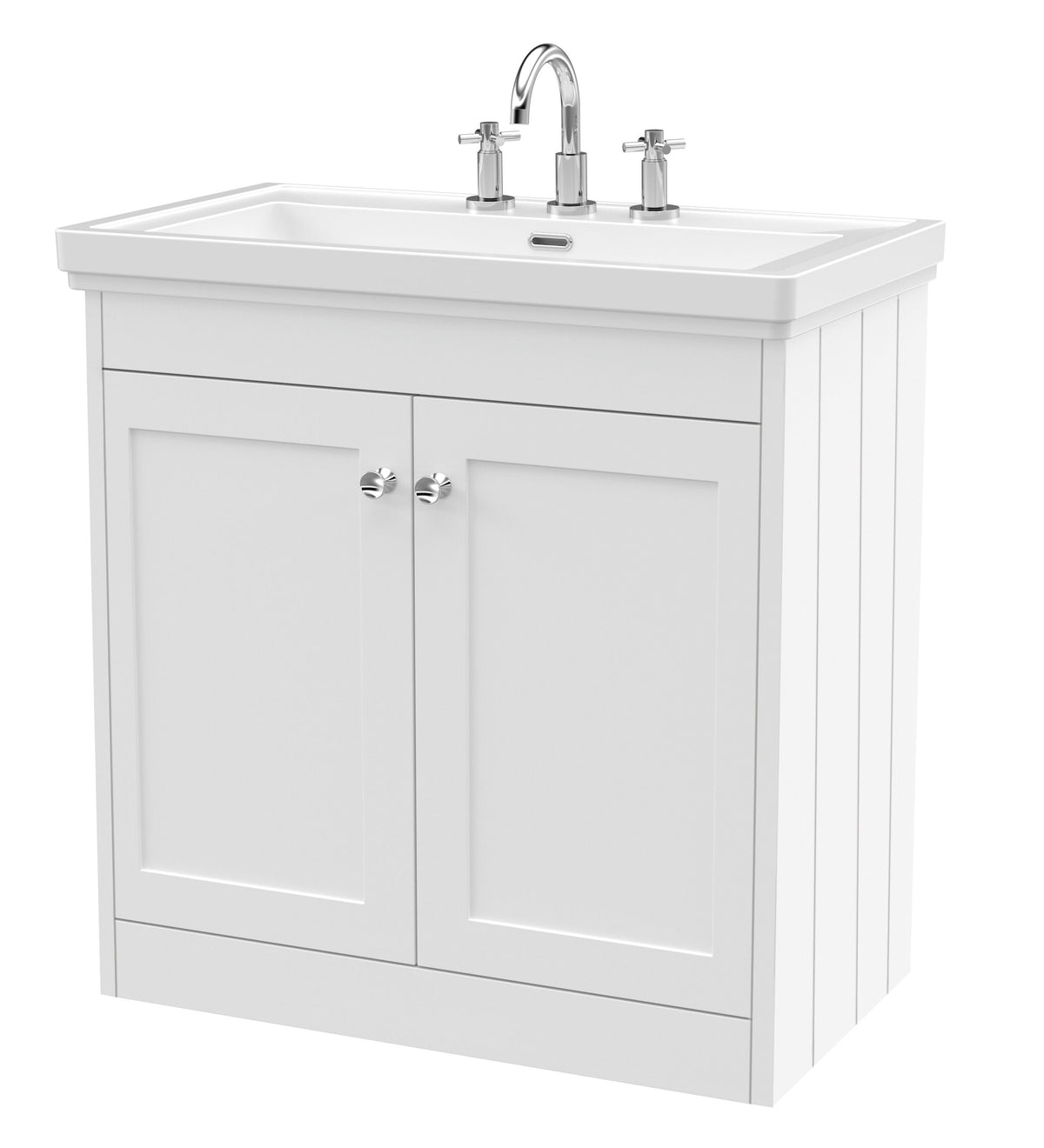 Old London Ashwick 800mm Floorstanding 2-Door Unit With Basin 3 Tap Hole