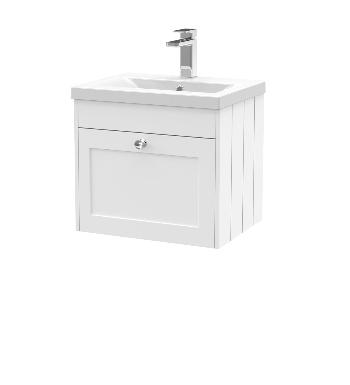 Old London Ashwick 500mm Wall Hung 1-Drawer Unit With Mid-Edged Basin