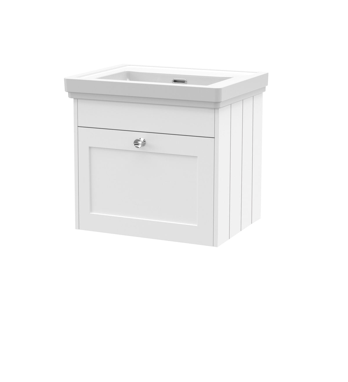 Old London Ashwick 500mm Wall Hung 1-Drawer Unit With Basin No Tap Hole