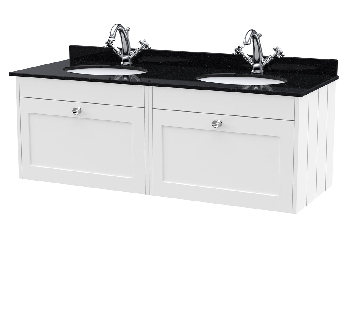 Old London Ashwick 1200mm Wall Hung 2-Drawer Unit With Marble Top