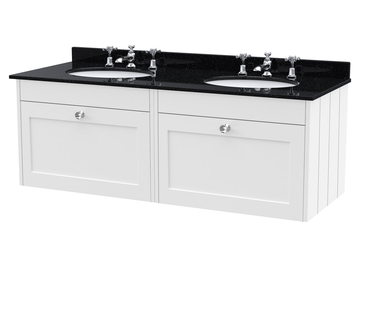 Old London Ashwick 1200mm Wall Hung 2-Drawer Unit With Marble Top