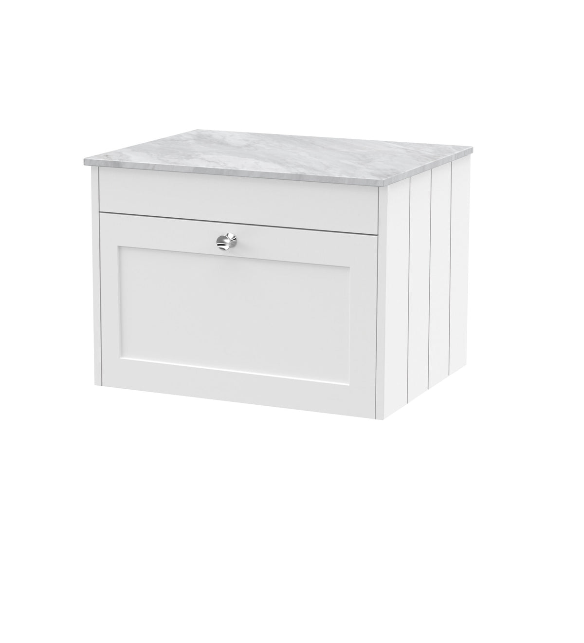 Old London Ashwick 600mm Wall Hung 1-Drawer Unit With Marble Top