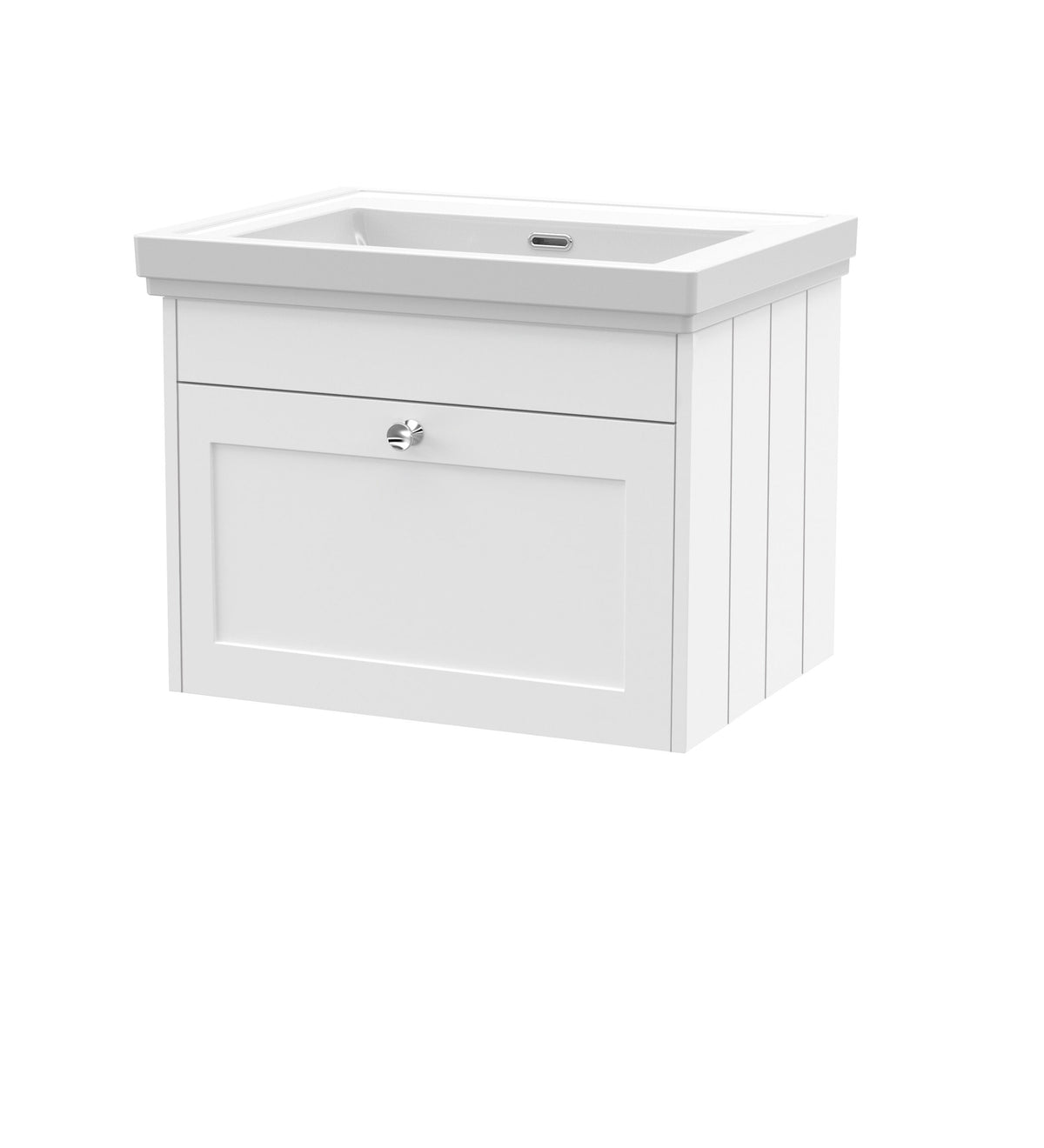Old London Ashwick 600mm Wall Hung 1-Drawer Unit With Basin No Tap Hole
