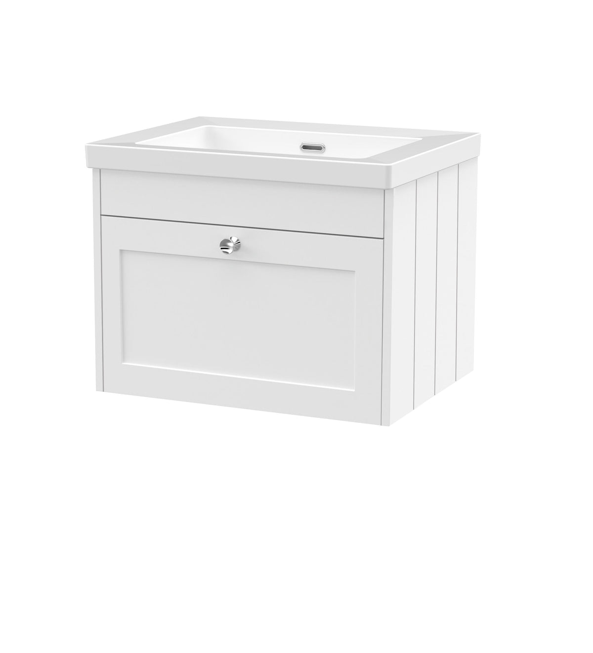 Old London Ashwick 600mm Wall Hung 1-Drawer Unit With Basin No Tap Hole