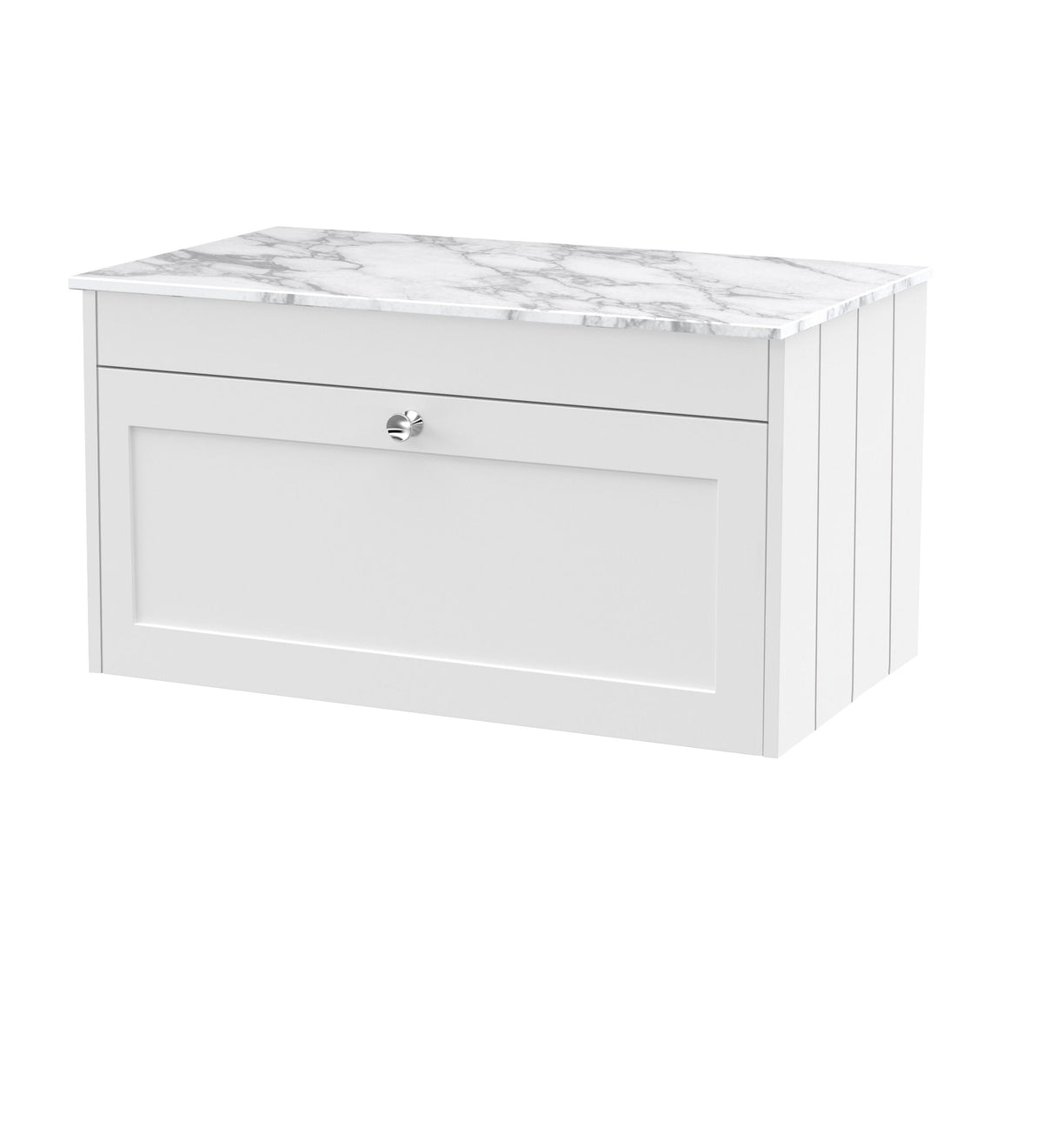 Old London Ashwick 800mm Wall Hung 1-Drawer Unit with Marble Top