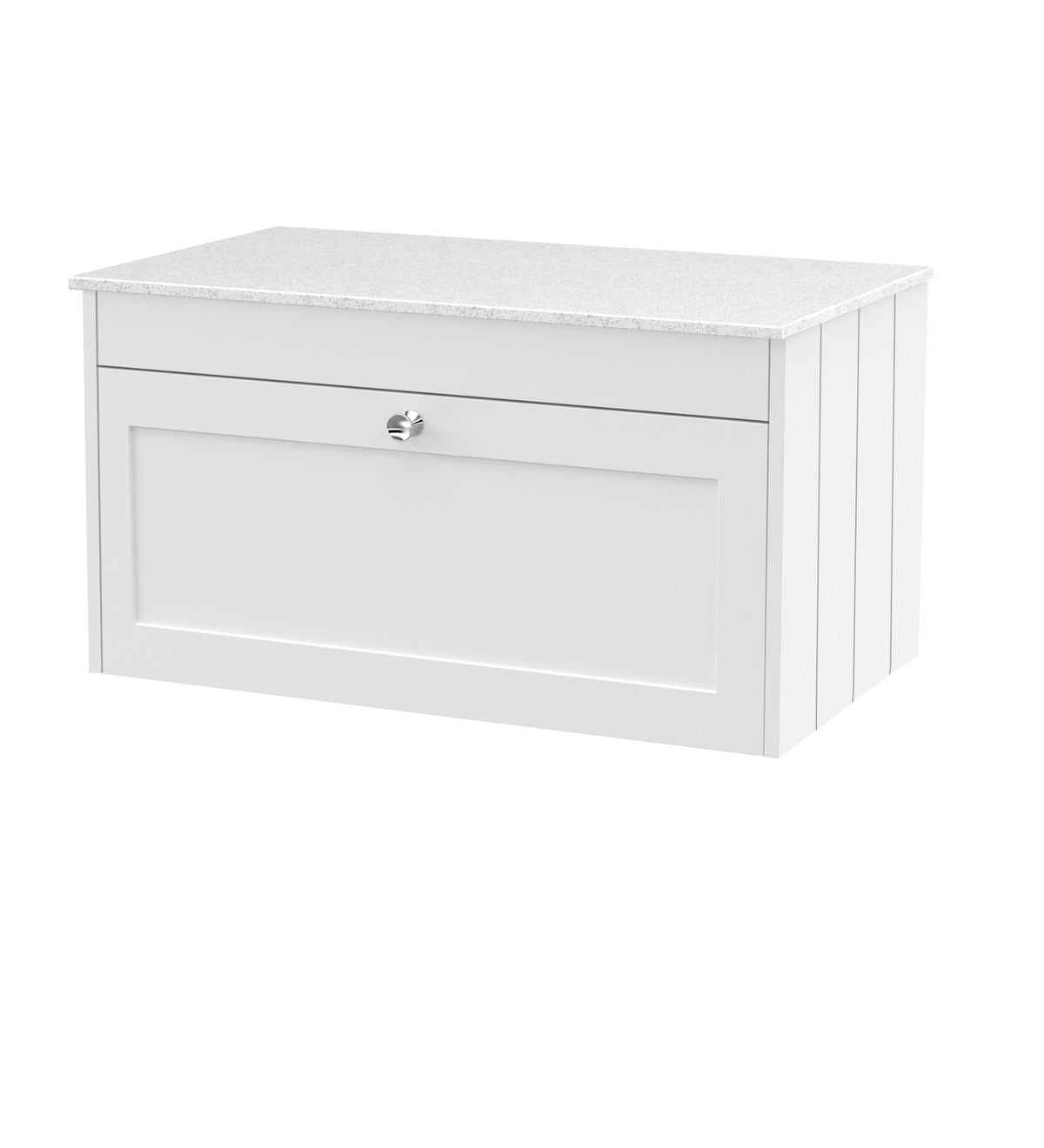 Old London Ashwick 800mm Wall Hung 1-Drawer Unit with Marble Top