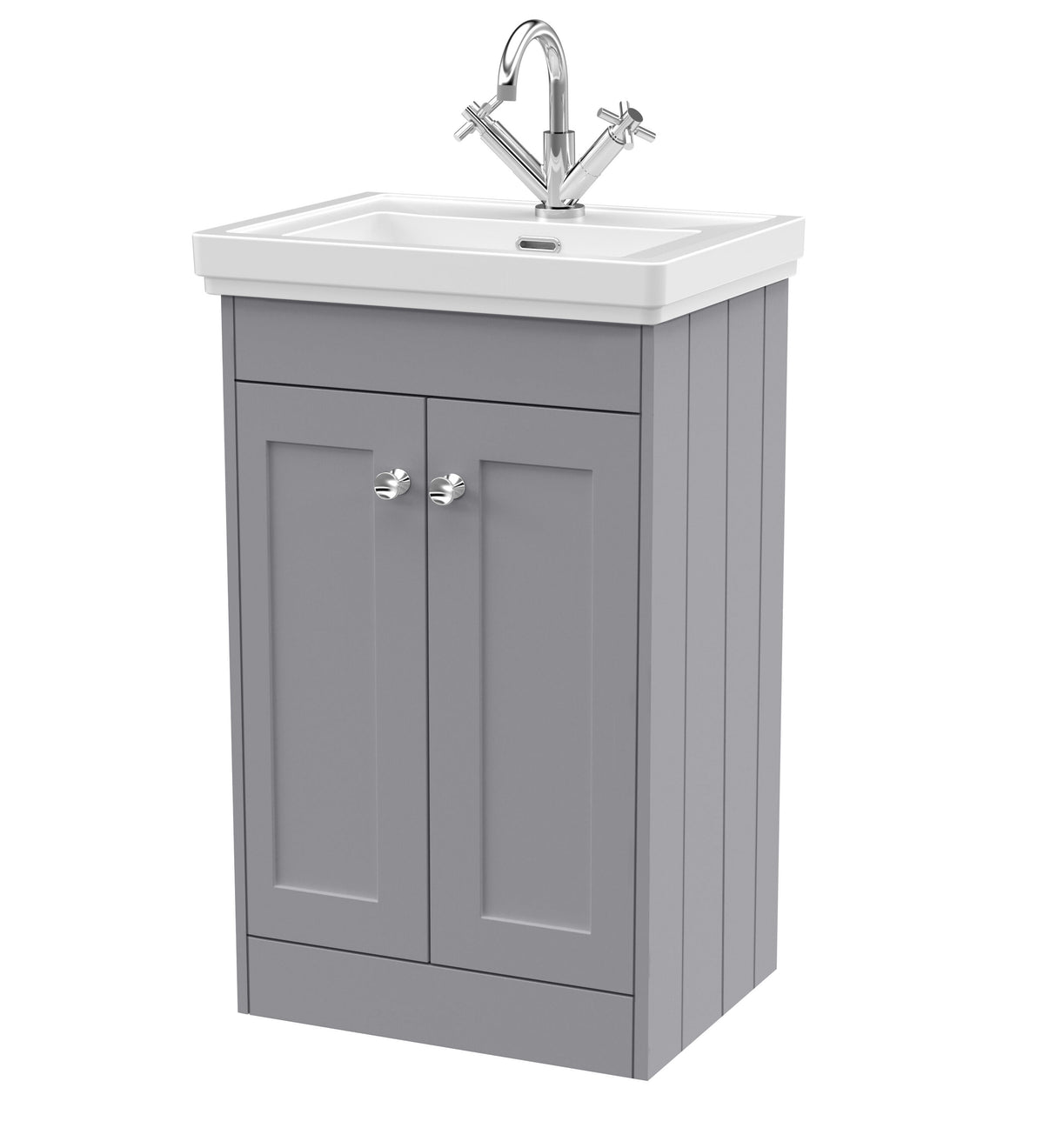 Old London Ashwick 500mm Floorstanding 2-Door Unit With Basin 1 Tap Hole