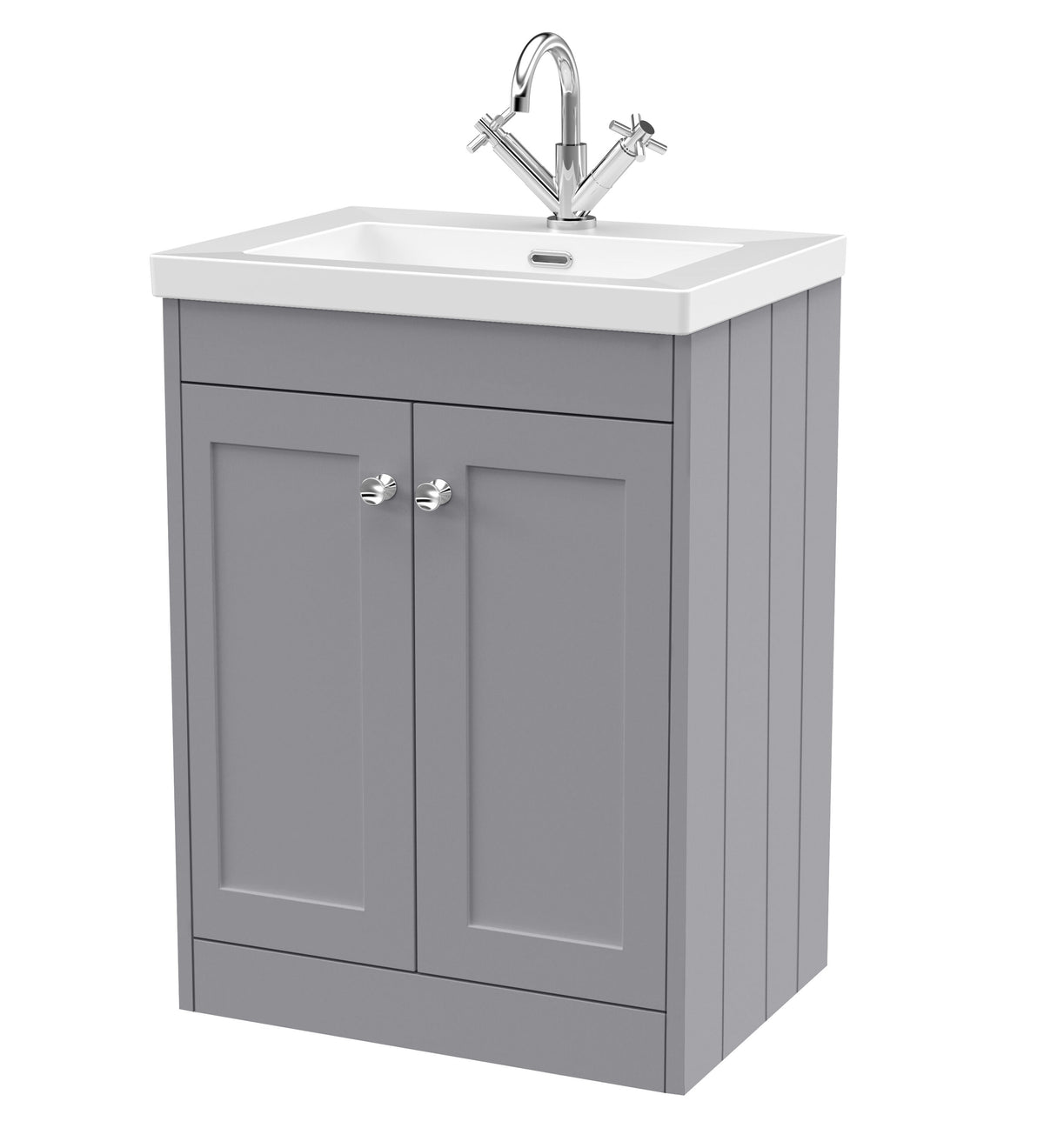 Old London Ashwick 600mm Floorstanding 2-Door Unit With Basin 1 Tap Hole