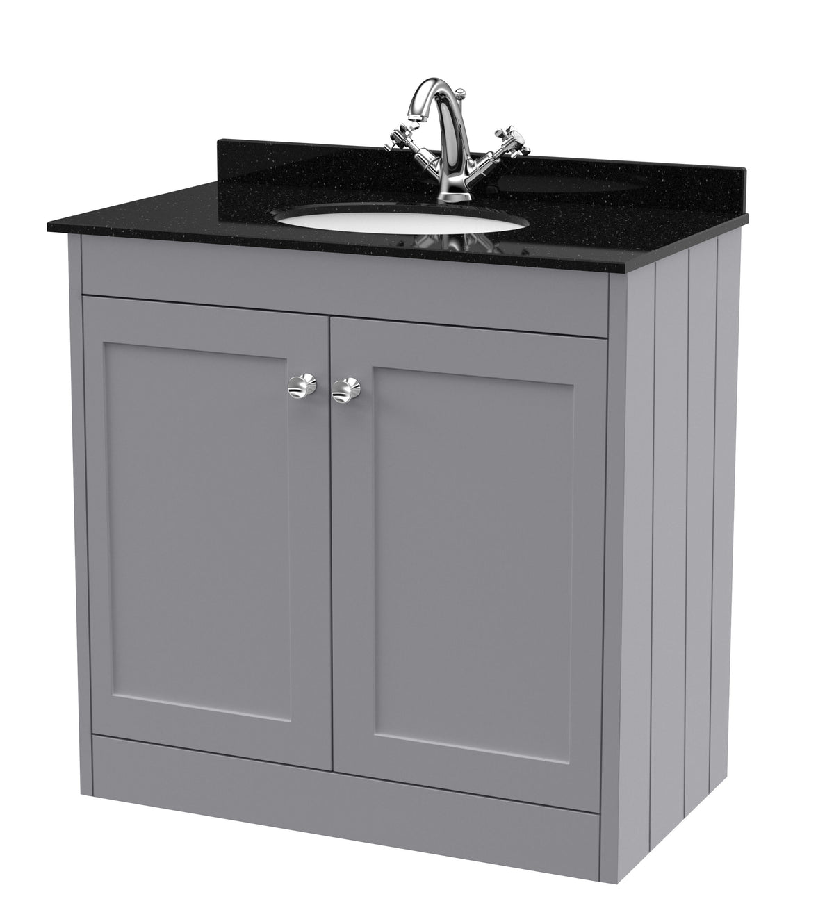Old London Ashwick 800mm Floorstanding 2-Door Unit With Marble Top 1 Tap Hole