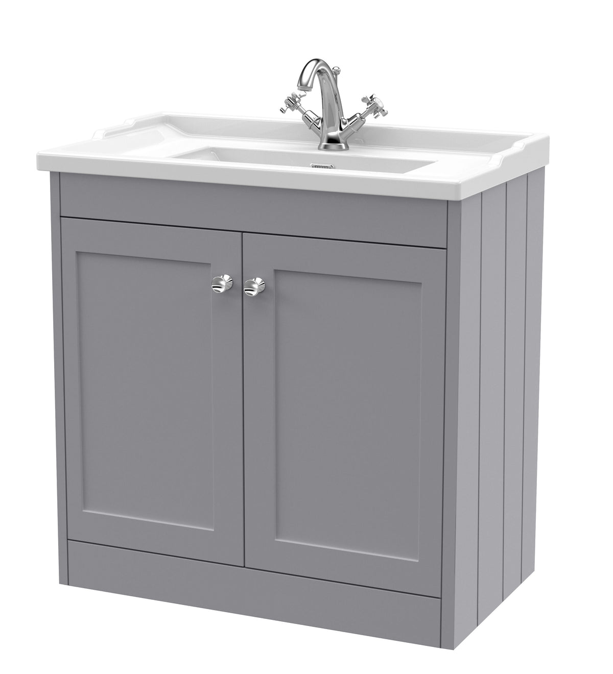 Old London Ashwick 800mm Floorstanding 2-Door Unit With Basin 1 Tap Hole
