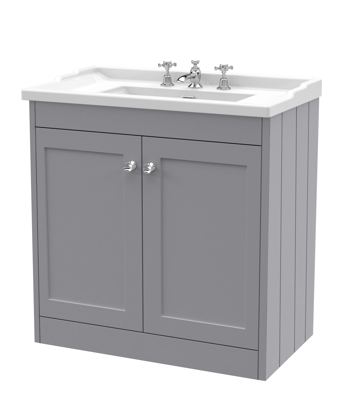 Old London Ashwick 800mm Floorstanding 2-Door Unit With Basin 3 Tap Hole