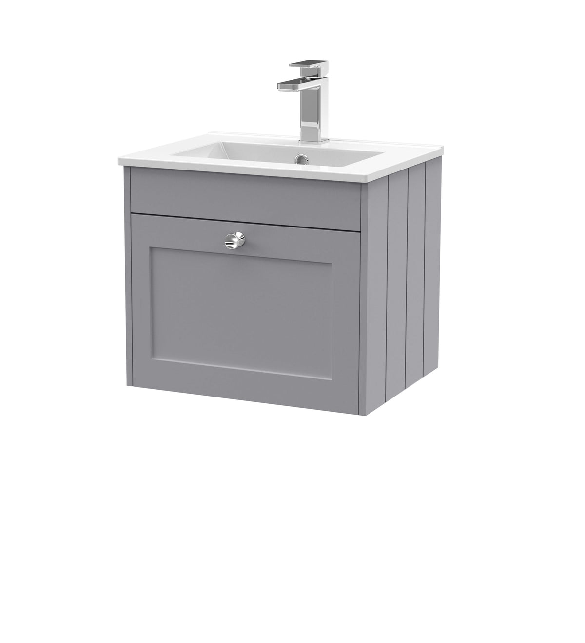 Old London Ashwick 500mm Wall Hung 1-Drawer Unit With Minimalist Basin