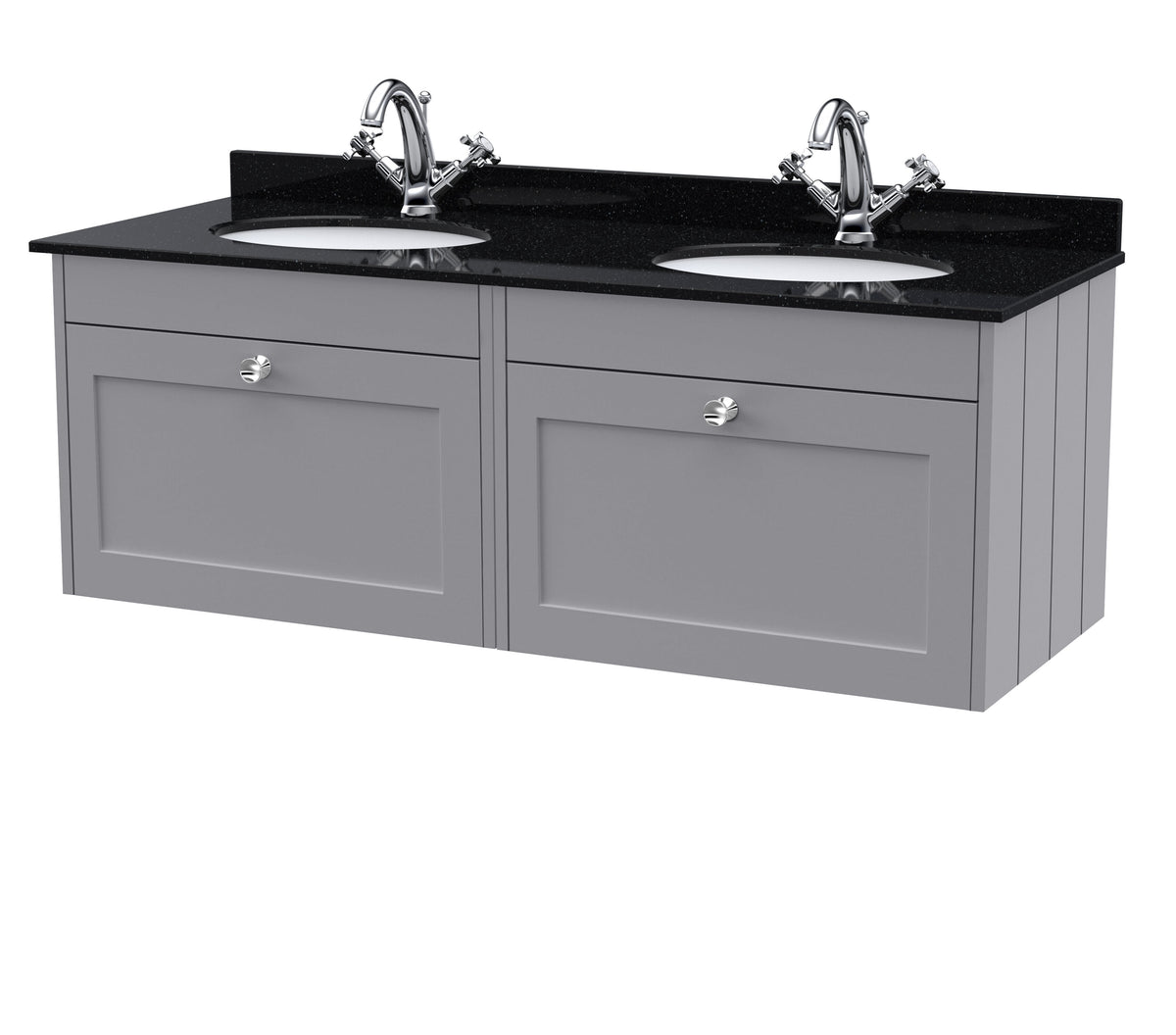Old London Ashwick 1200mm Wall Hung 2-Drawer Unit With Marble Top