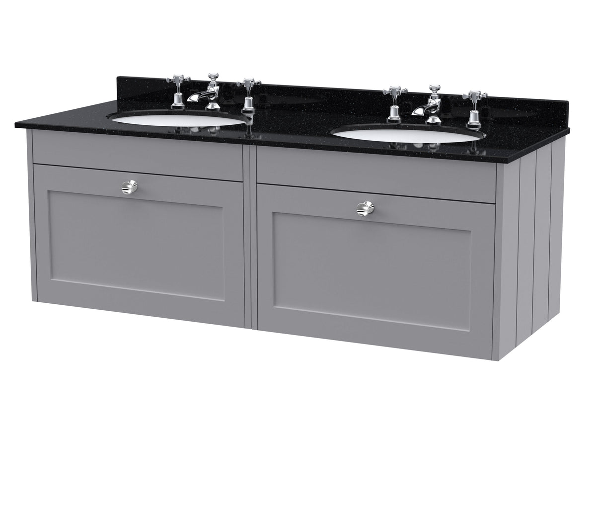 Old London Ashwick 1200mm Wall Hung 2-Drawer Unit With Marble Top