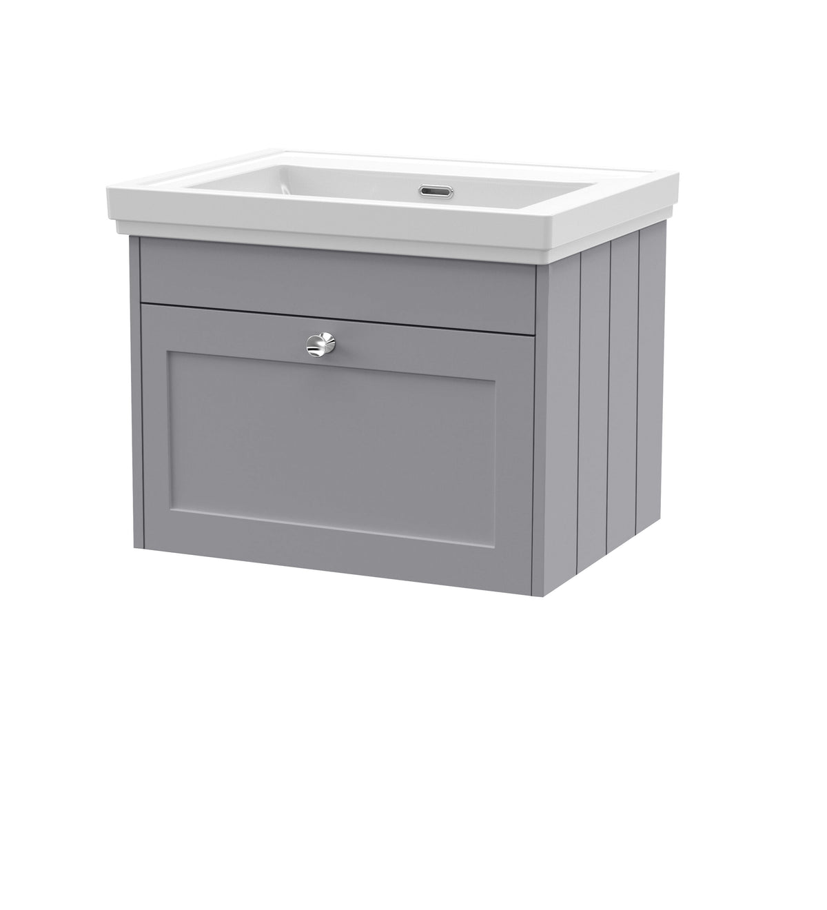 Old London Ashwick 600mm Wall Hung 1-Drawer Unit With Basin No Tap Hole