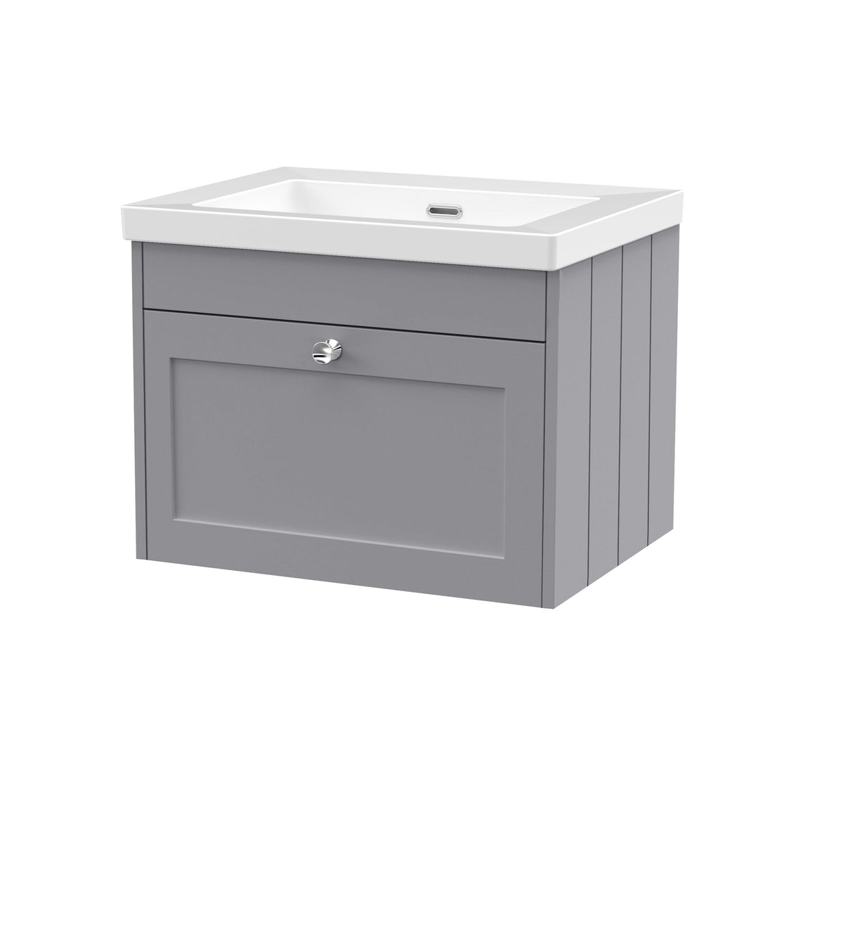 Old London Ashwick 600mm Wall Hung 1-Drawer Unit With Basin No Tap Hole