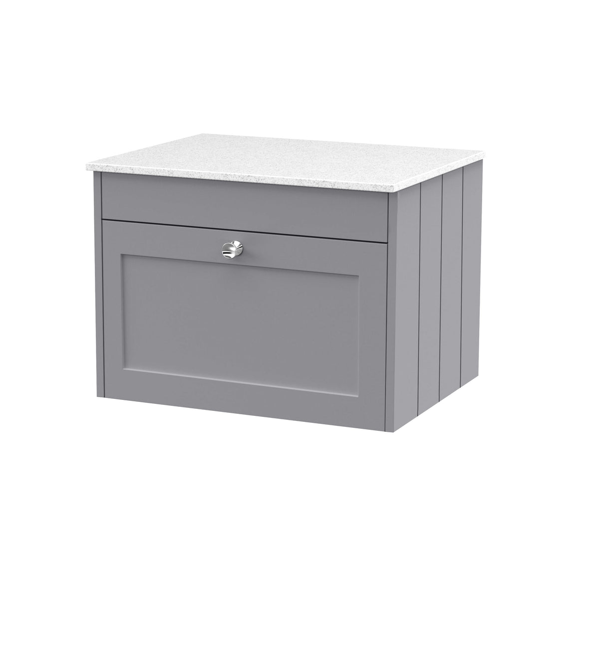Old London Ashwick 600mm Wall Hung 1-Drawer Unit With Marble Top