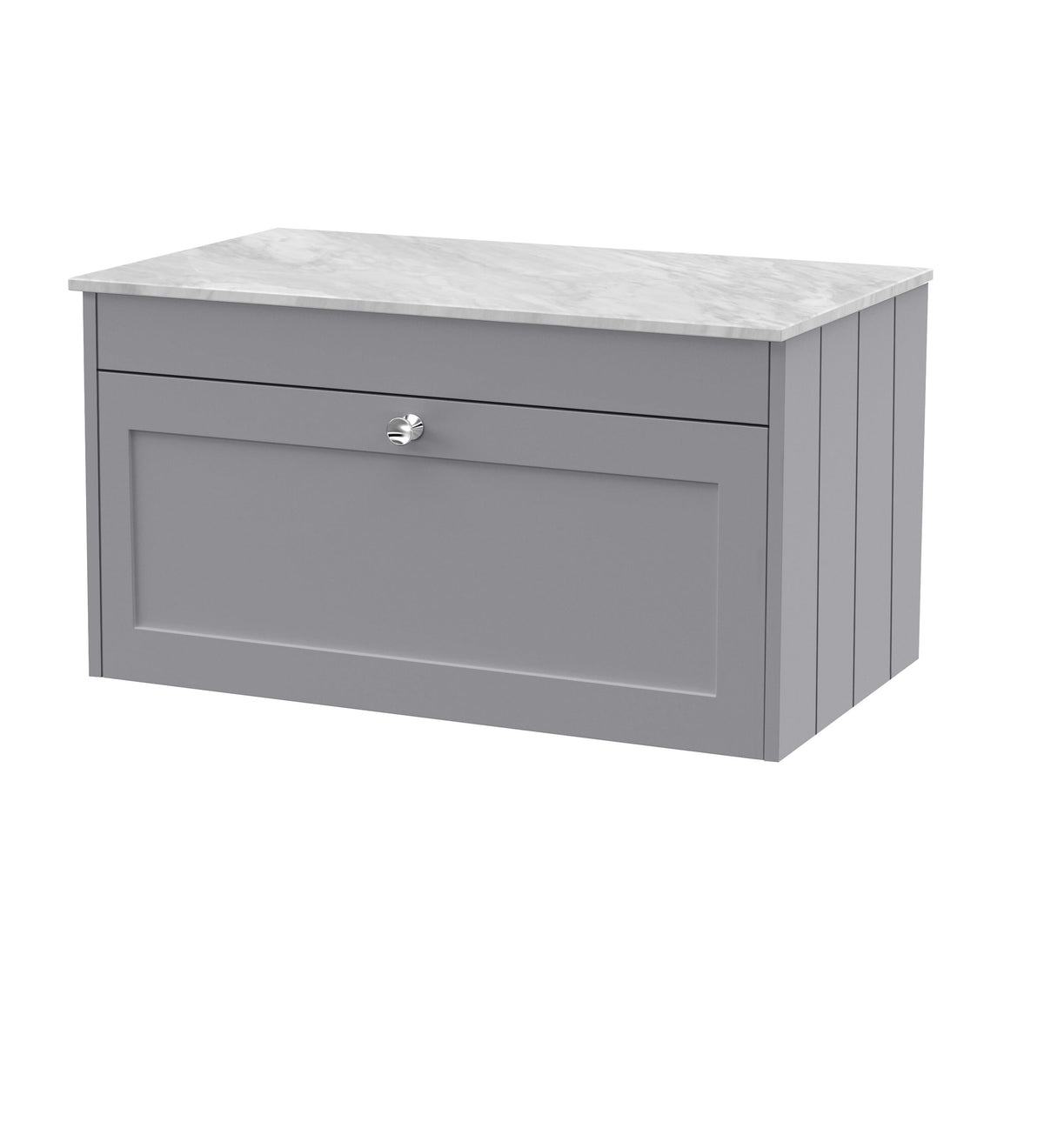 Old London Ashwick 800mm Wall Hung 1-Drawer Unit with Marble Top