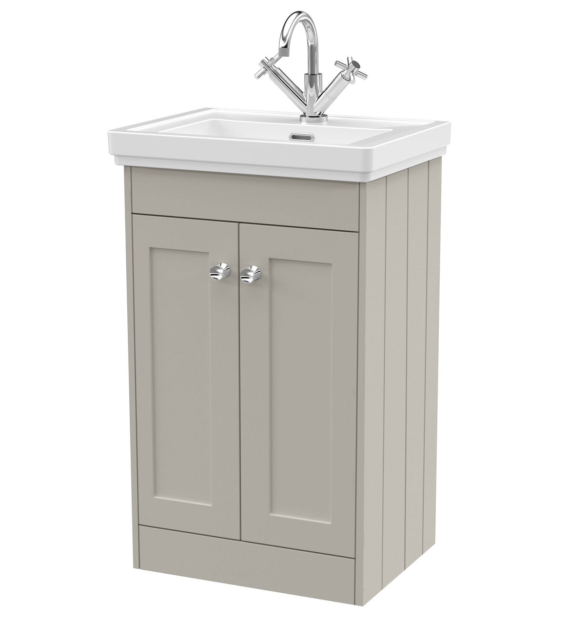 Old London Ashwick 500mm Floorstanding 2-Door Unit With Basin 1 Tap Hole