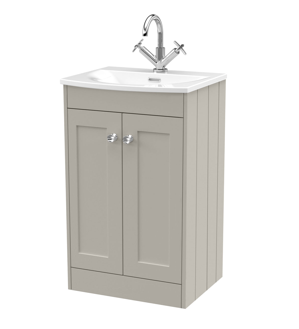 Old London Ashwick 500mm Floorstanding 2-Door Unit With Curved Basin