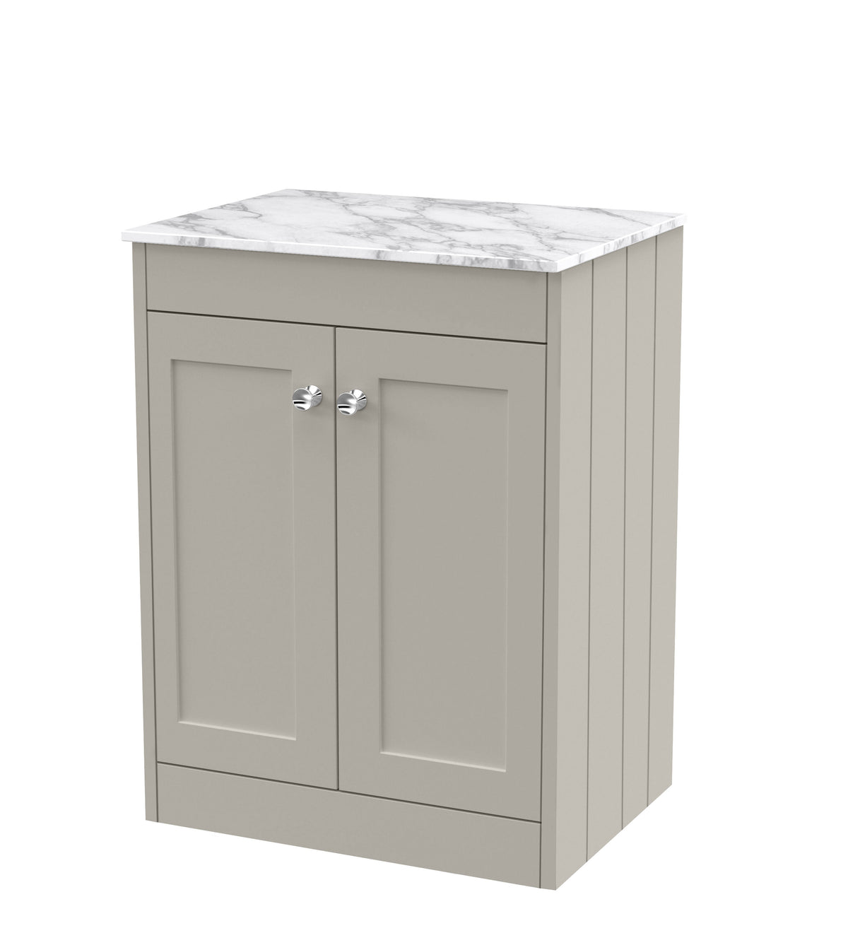 Old London Ashwick 600mm Floorstanding 2-Door Unit With Marble Top