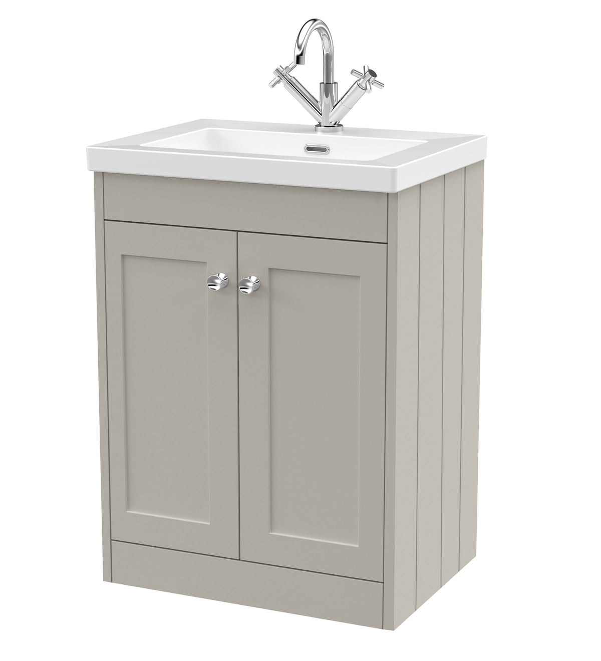 Old London Ashwick 600mm Floorstanding 2-Door Unit With Basin 1 Tap Hole