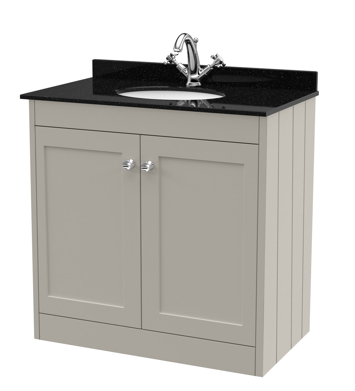 Old London Ashwick 800mm Floorstanding 2-Door Unit With Marble Top 1 Tap Hole