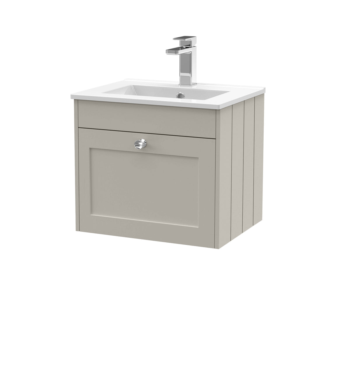 Old London Ashwick 500mm Wall Hung 1-Drawer Unit With Minimalist Basin