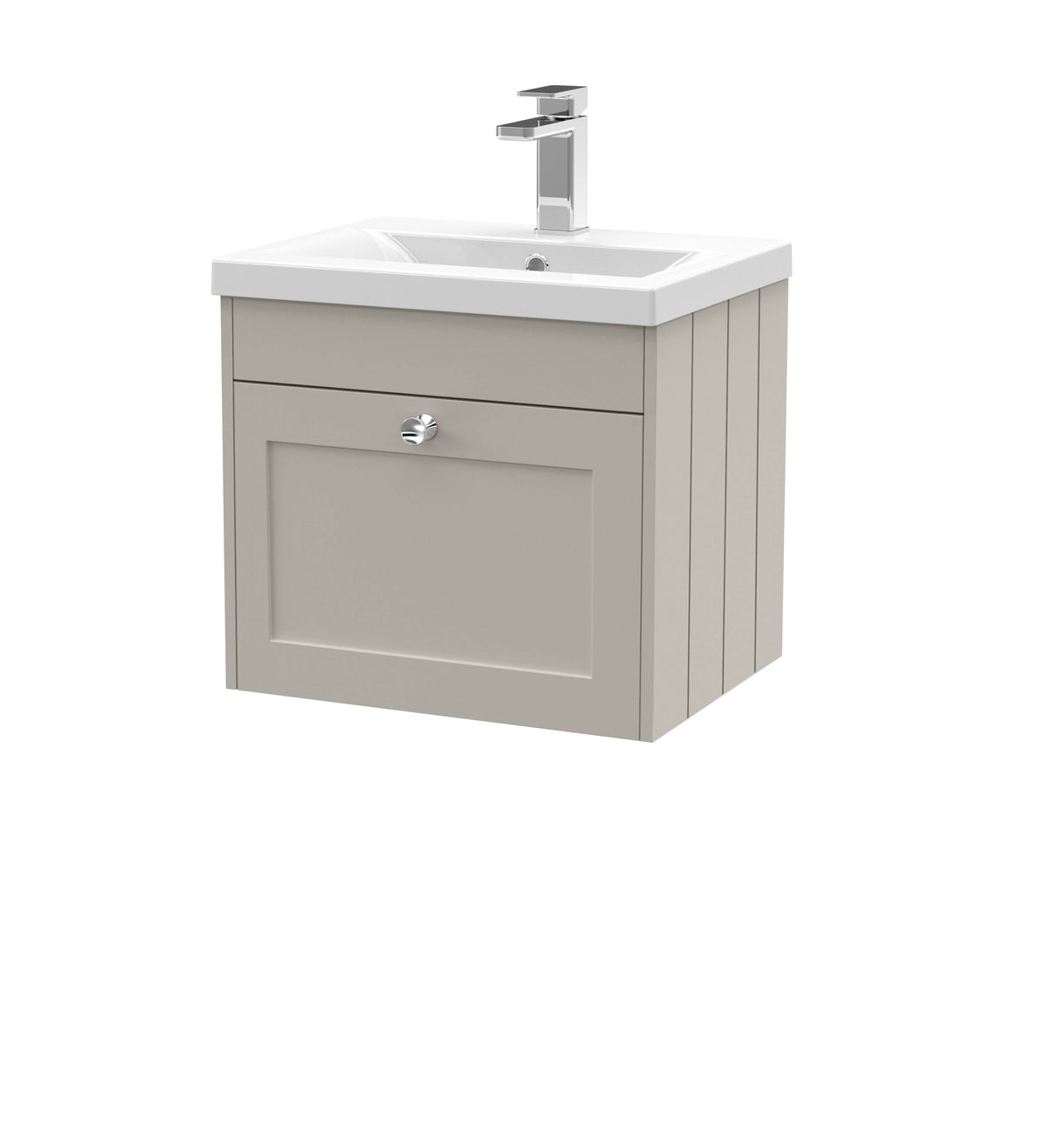 Old London Ashwick 500mm Wall Hung 1-Drawer Unit With Mid-Edged Basin