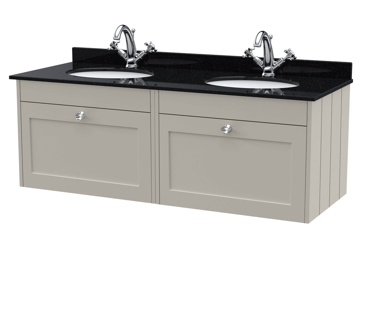 Old London Ashwick 1200mm Wall Hung 2-Drawer Unit With Marble Top