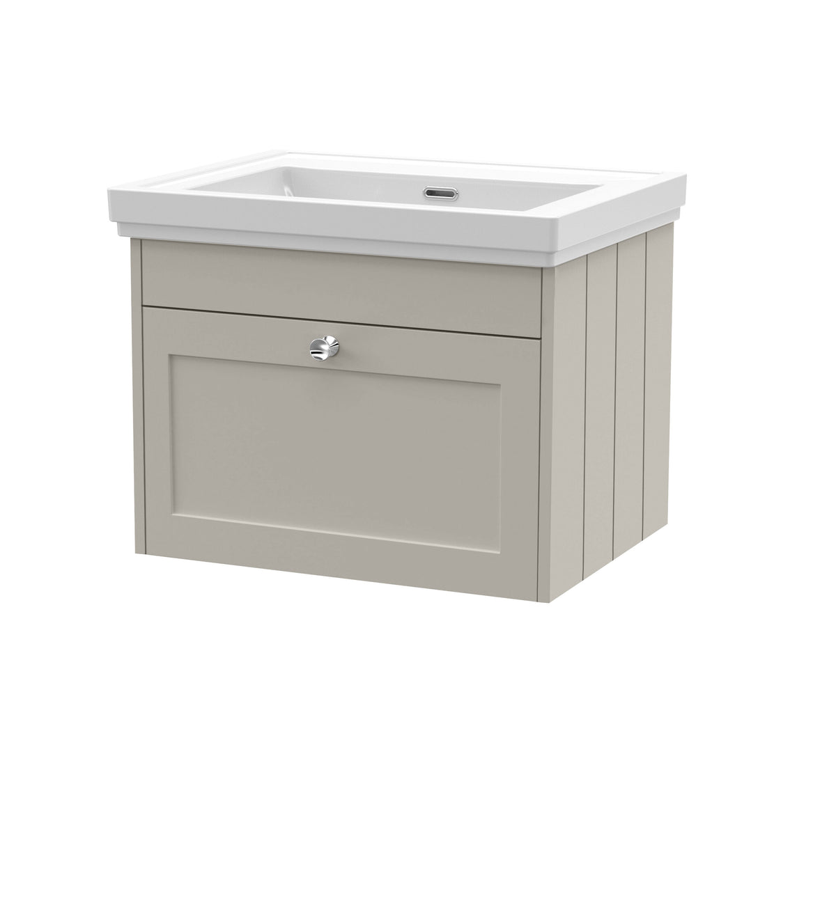 Old London Ashwick 600mm Wall Hung 1-Drawer Unit With Basin No Tap Hole