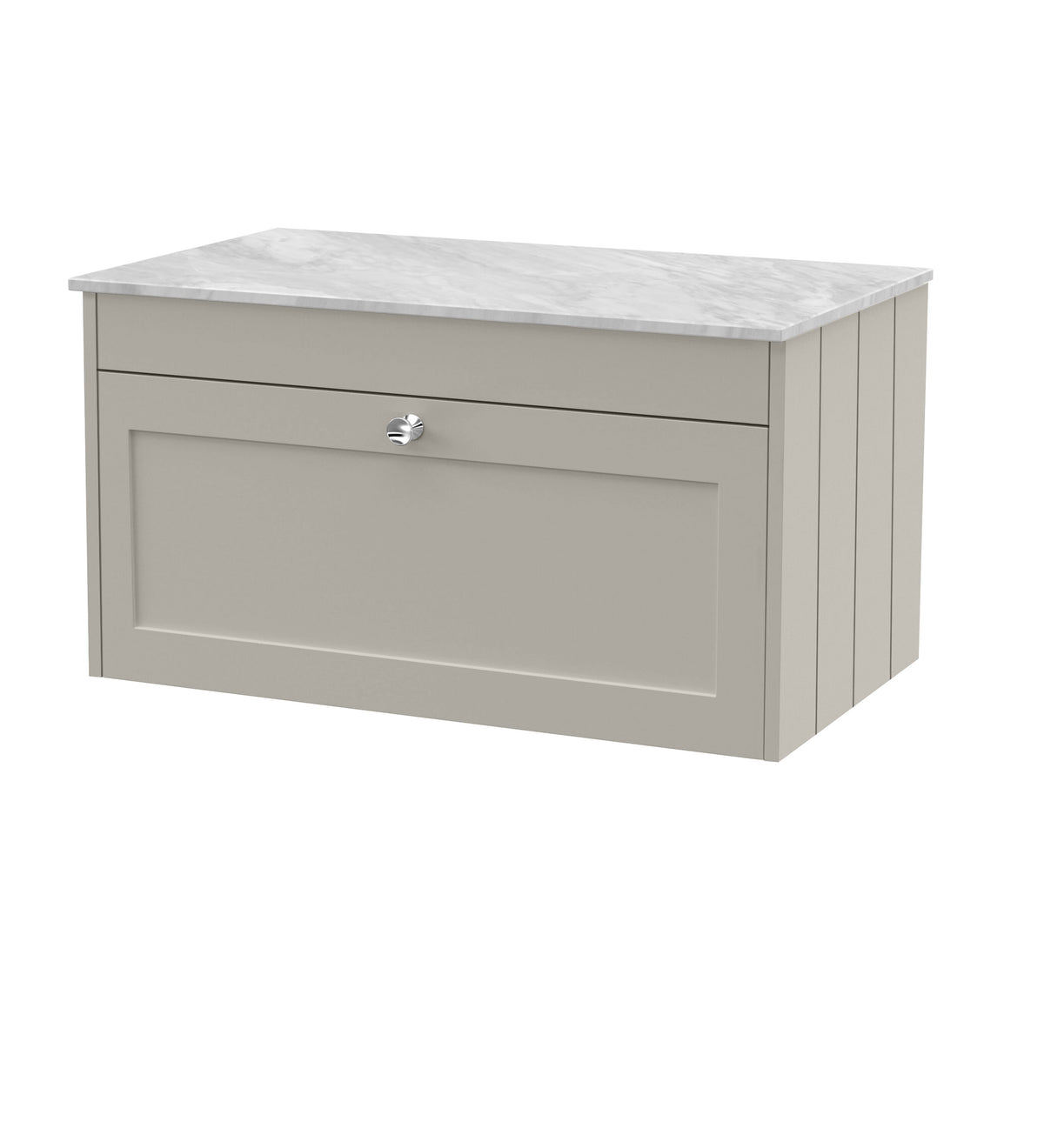 Old London Ashwick 800mm Wall Hung 1-Drawer Unit with Marble Top
