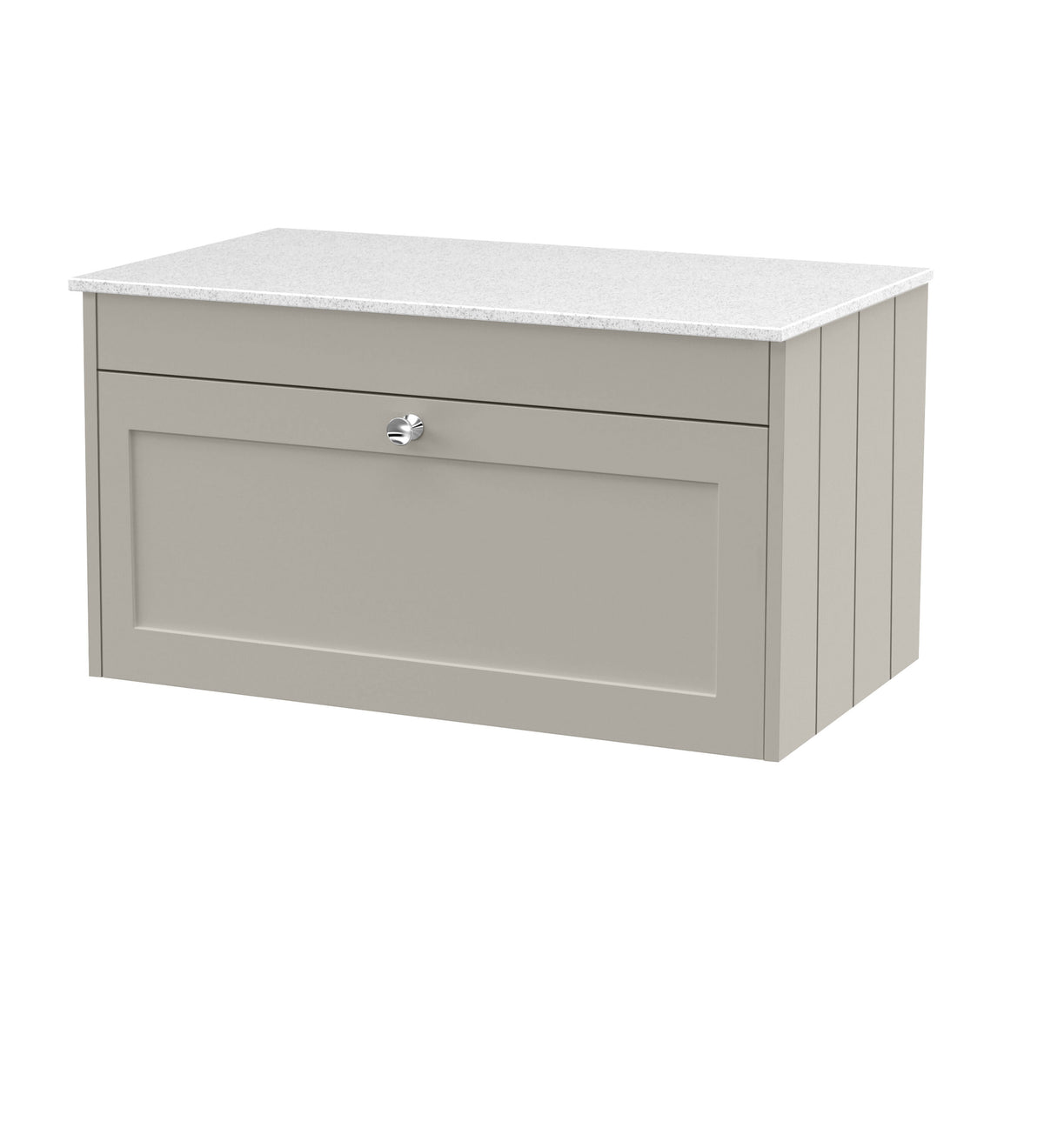 Old London Ashwick 800mm Wall Hung 1-Drawer Unit with Marble Top