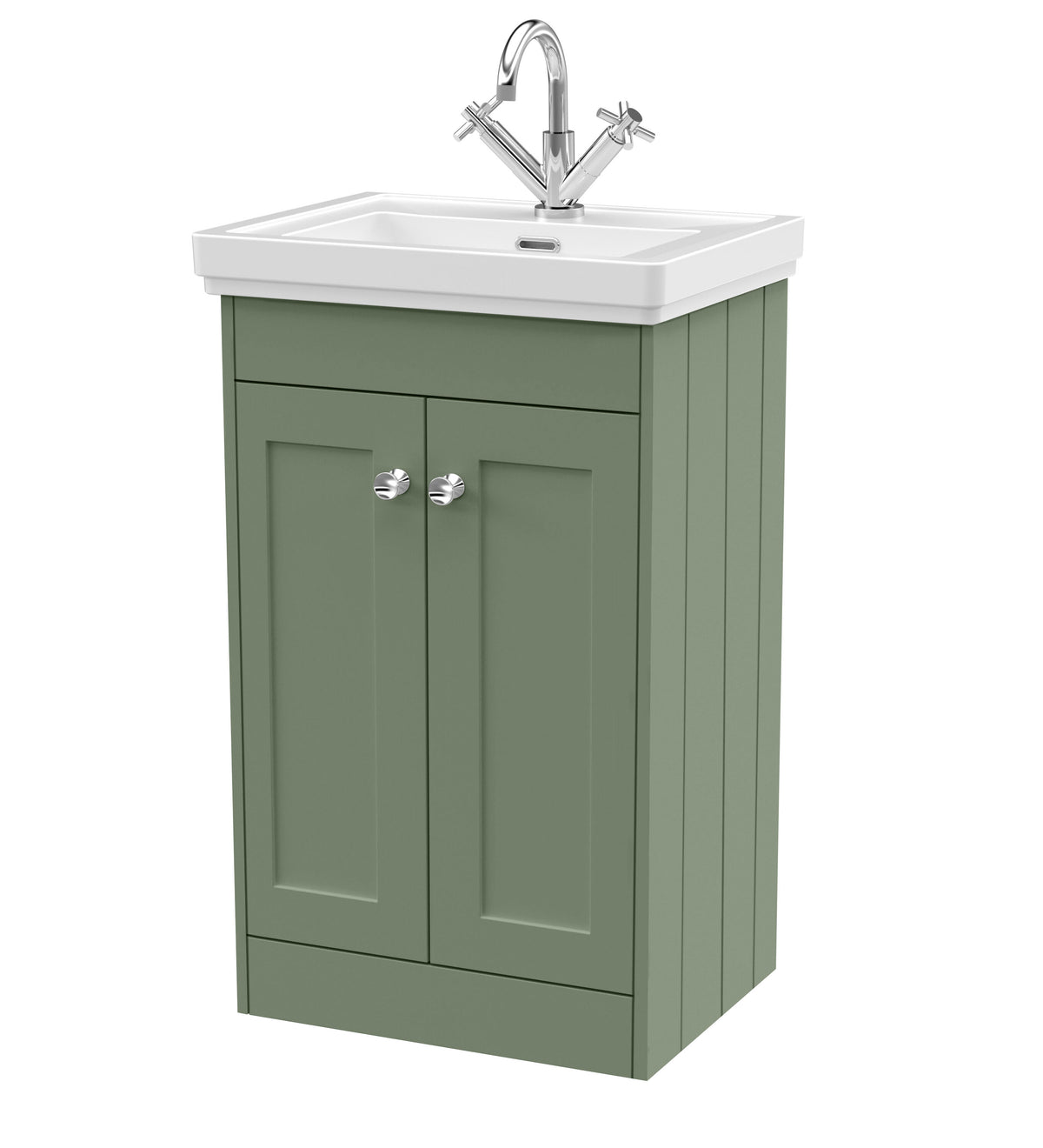 Old London Ashwick 500mm Floorstanding 2-Door Unit With Basin 1 Tap Hole